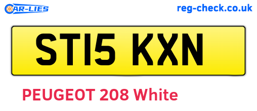 ST15KXN are the vehicle registration plates.