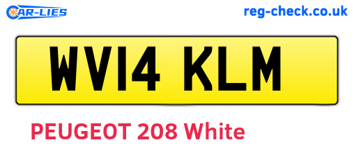 WV14KLM are the vehicle registration plates.