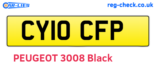 CY10CFP are the vehicle registration plates.