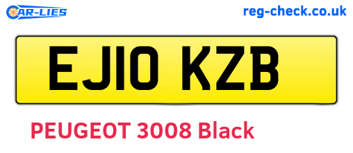 EJ10KZB are the vehicle registration plates.