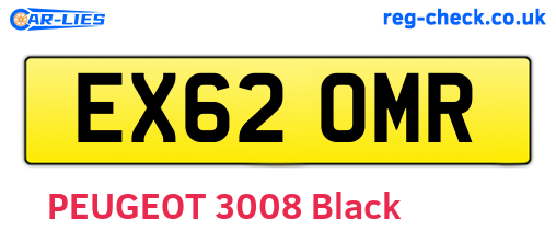 EX62OMR are the vehicle registration plates.
