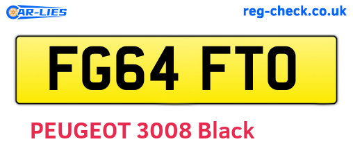 FG64FTO are the vehicle registration plates.
