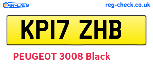 KP17ZHB are the vehicle registration plates.