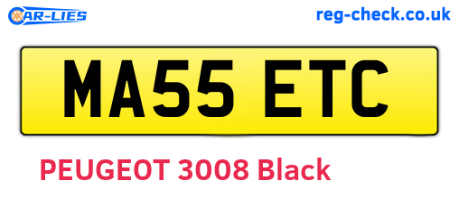 MA55ETC are the vehicle registration plates.