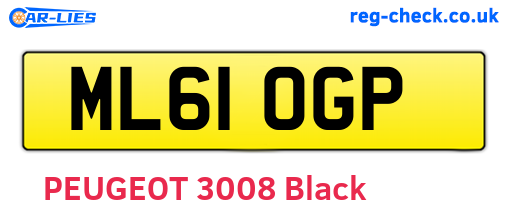 ML61OGP are the vehicle registration plates.