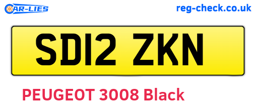 SD12ZKN are the vehicle registration plates.