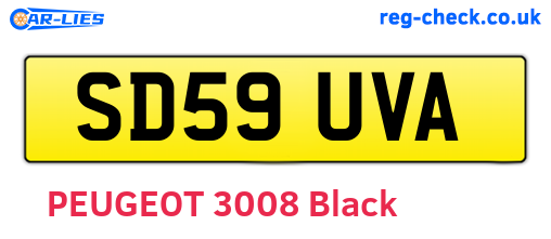 SD59UVA are the vehicle registration plates.