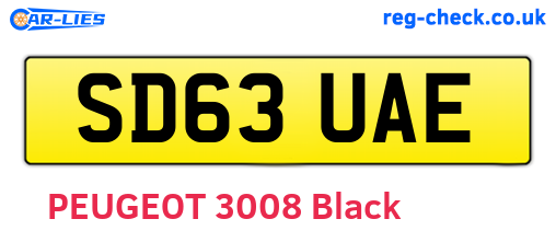 SD63UAE are the vehicle registration plates.