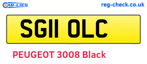 SG11OLC are the vehicle registration plates.