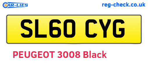 SL60CYG are the vehicle registration plates.