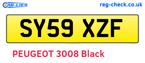 SY59XZF are the vehicle registration plates.