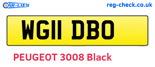 WG11DBO are the vehicle registration plates.