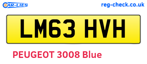 LM63HVH are the vehicle registration plates.