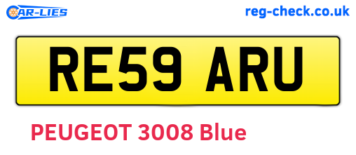 RE59ARU are the vehicle registration plates.