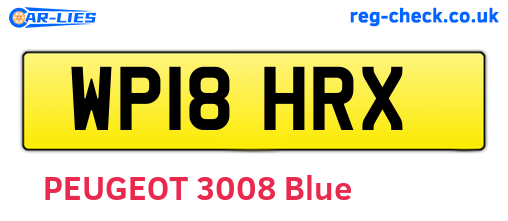 WP18HRX are the vehicle registration plates.