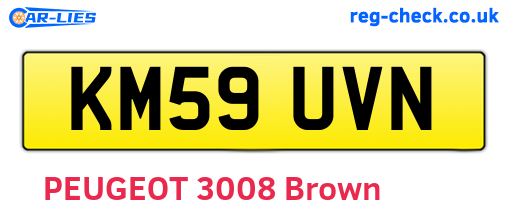 KM59UVN are the vehicle registration plates.