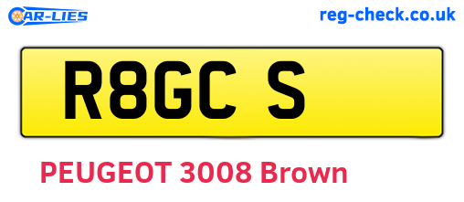 R8GCS are the vehicle registration plates.