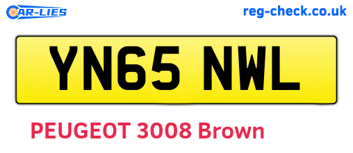 YN65NWL are the vehicle registration plates.