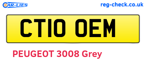 CT10OEM are the vehicle registration plates.