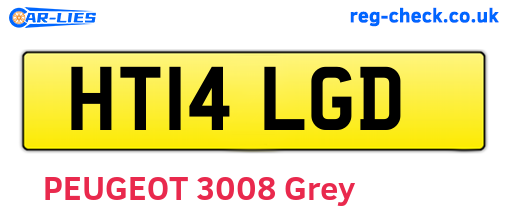 HT14LGD are the vehicle registration plates.