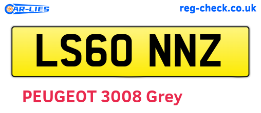 LS60NNZ are the vehicle registration plates.