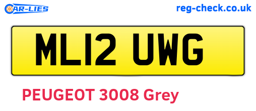 ML12UWG are the vehicle registration plates.
