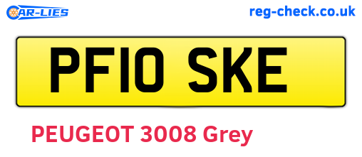PF10SKE are the vehicle registration plates.