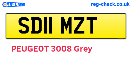 SD11MZT are the vehicle registration plates.