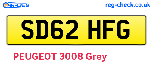 SD62HFG are the vehicle registration plates.