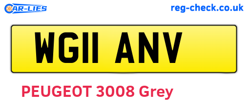 WG11ANV are the vehicle registration plates.
