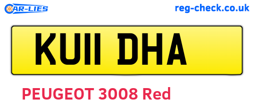 KU11DHA are the vehicle registration plates.