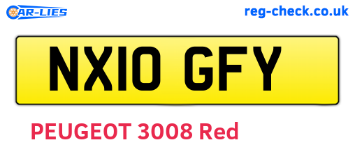 NX10GFY are the vehicle registration plates.