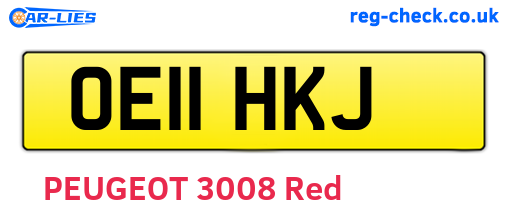 OE11HKJ are the vehicle registration plates.