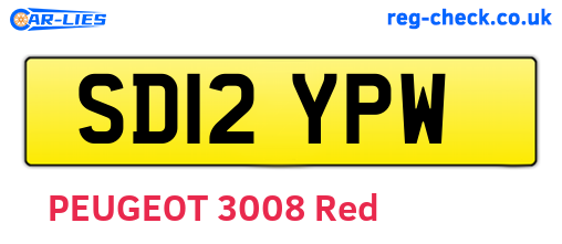 SD12YPW are the vehicle registration plates.