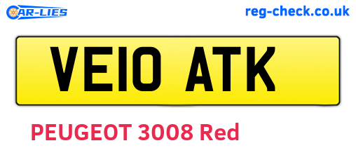 VE10ATK are the vehicle registration plates.