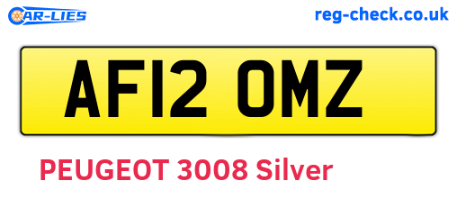 AF12OMZ are the vehicle registration plates.