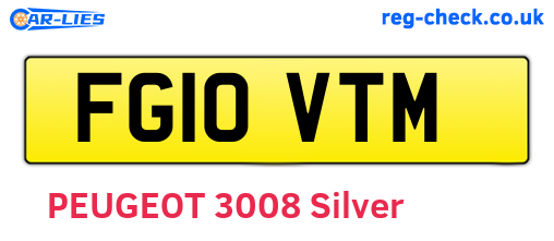 FG10VTM are the vehicle registration plates.