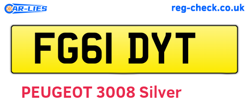 FG61DYT are the vehicle registration plates.