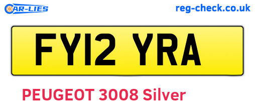 FY12YRA are the vehicle registration plates.