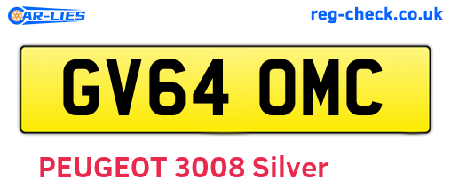 GV64OMC are the vehicle registration plates.