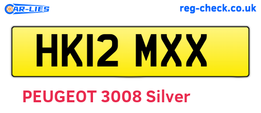 HK12MXX are the vehicle registration plates.