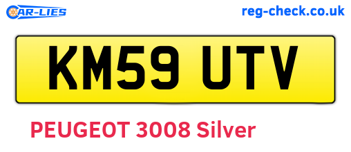 KM59UTV are the vehicle registration plates.
