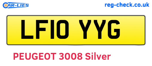 LF10YYG are the vehicle registration plates.