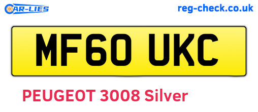 MF60UKC are the vehicle registration plates.