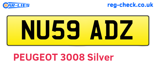 NU59ADZ are the vehicle registration plates.