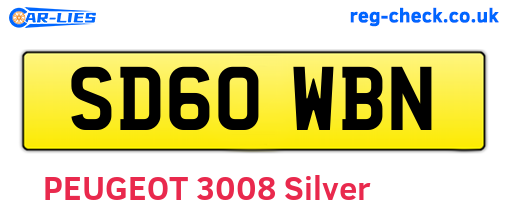 SD60WBN are the vehicle registration plates.