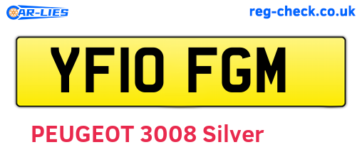 YF10FGM are the vehicle registration plates.