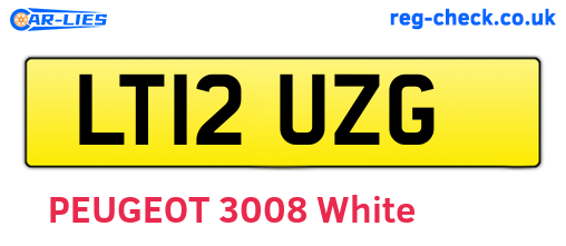 LT12UZG are the vehicle registration plates.