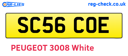 SC56COE are the vehicle registration plates.