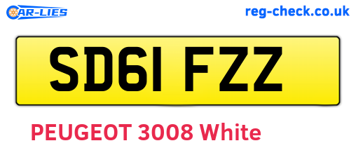 SD61FZZ are the vehicle registration plates.